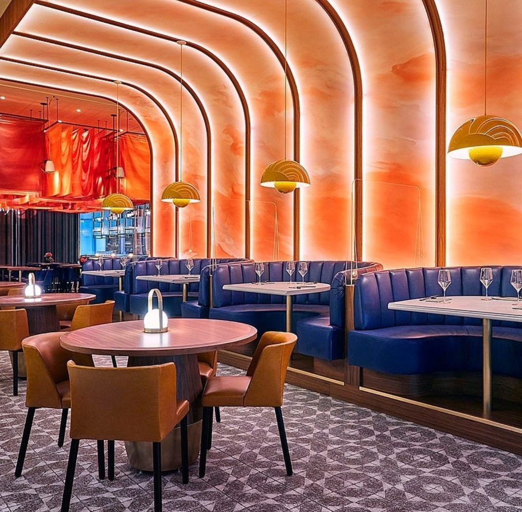 酒店餐厅Minami 多伦多 酒店餐厅 弧形 logo设计 vi设计 空间设计