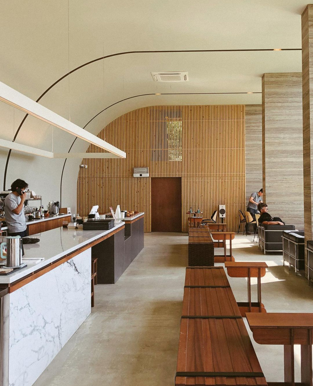咖啡店cafe surround 韩国 咖啡店 弧形 logo设计 vi设计 空间设计