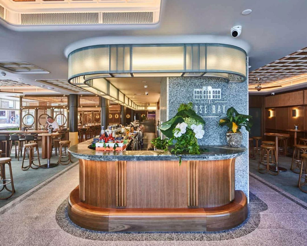 酒店餐厅Hotel Rose Bay 澳大利亚 酒店餐厅 木色 logo设计 vi设计 空间设计