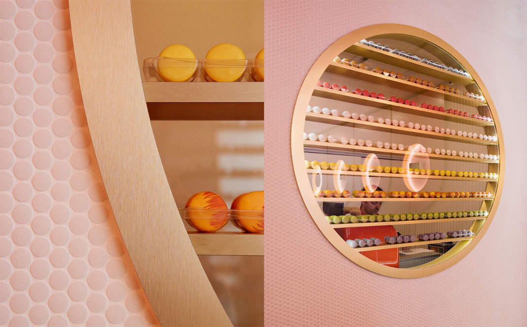 甜品餐厅Point G 乌克兰 甜品店 粉色 波浪板 logo设计 vi设计 空间设计