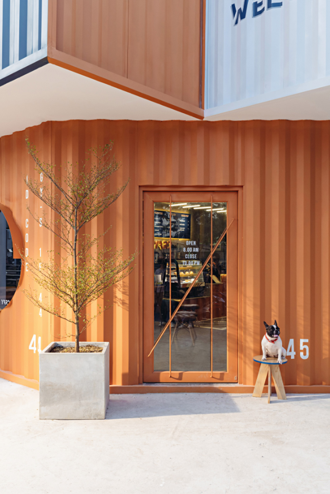 咖啡店Goon Yard 越南 咖啡店 集装箱 橙色 logo设计 vi设计 空间设计