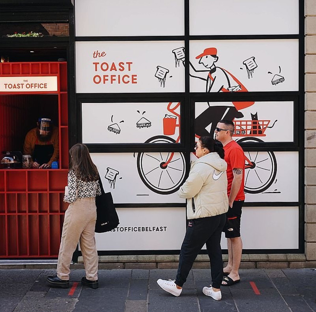 袖珍咖啡店TOAST OFFICE 英国 咖啡店 插画设计 袖珍店 logo设计 vi设计 空间设计