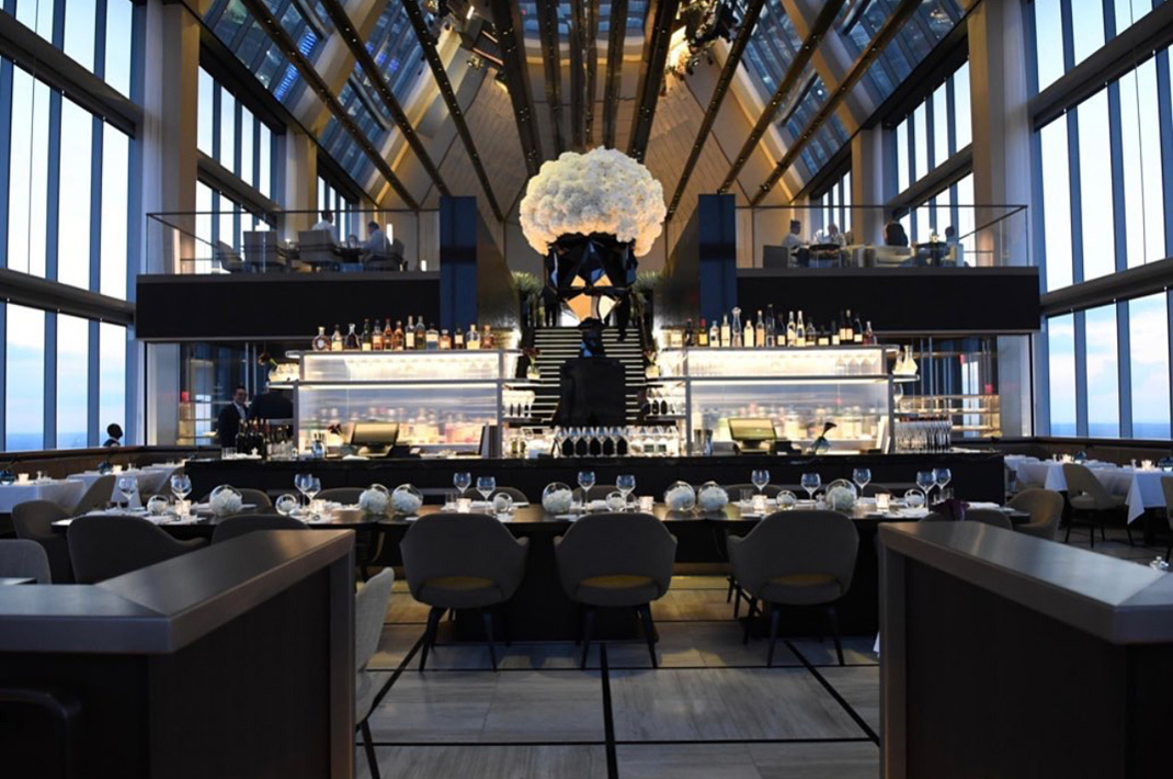 酒店餐厅Jean-Georges Philadelphia 美国 酒店餐厅 高层 镜面不锈钢 logo设计 vi设计 空间设计
