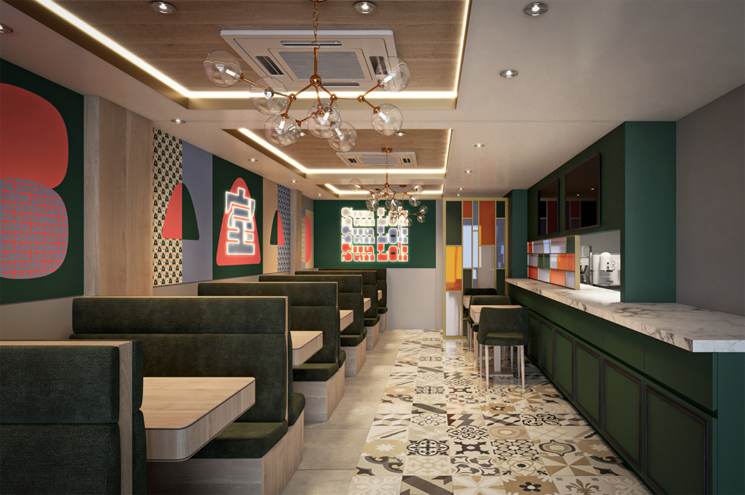 地道港式新乐冰室餐厅 香港 冰室 咖啡店 复古 字体设计 logo设计 vi设计 空间设计
