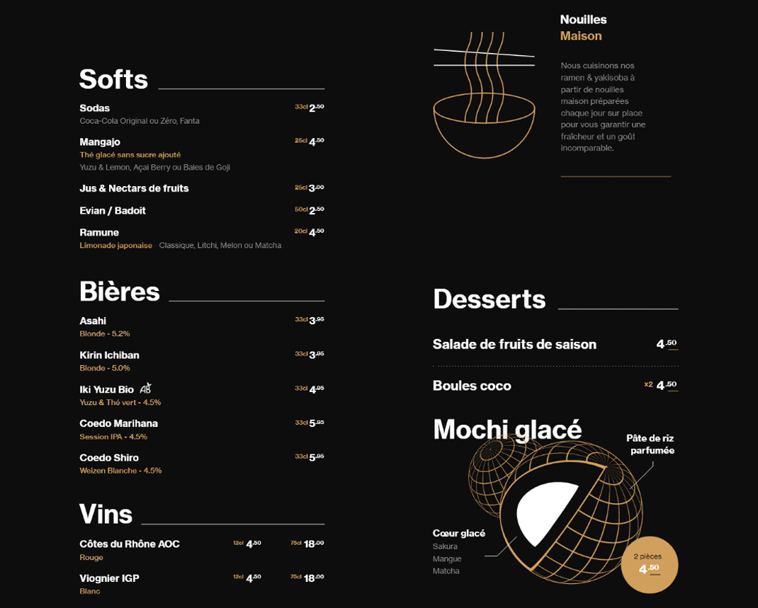 拉面餐厅 法国 里昂 菜单设计 面条 拉面 logo设计 vi设计 空间设计