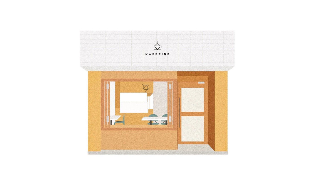 咖啡店Kaffeine 香港 咖啡店 袖珍店 logo设计 vi设计 空间设计