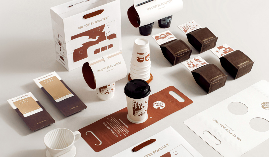统一咖啡烘焙工坊 台湾 日本 咖啡 烘焙 插画 插图 打包 logo设计 vi设计 空间设计