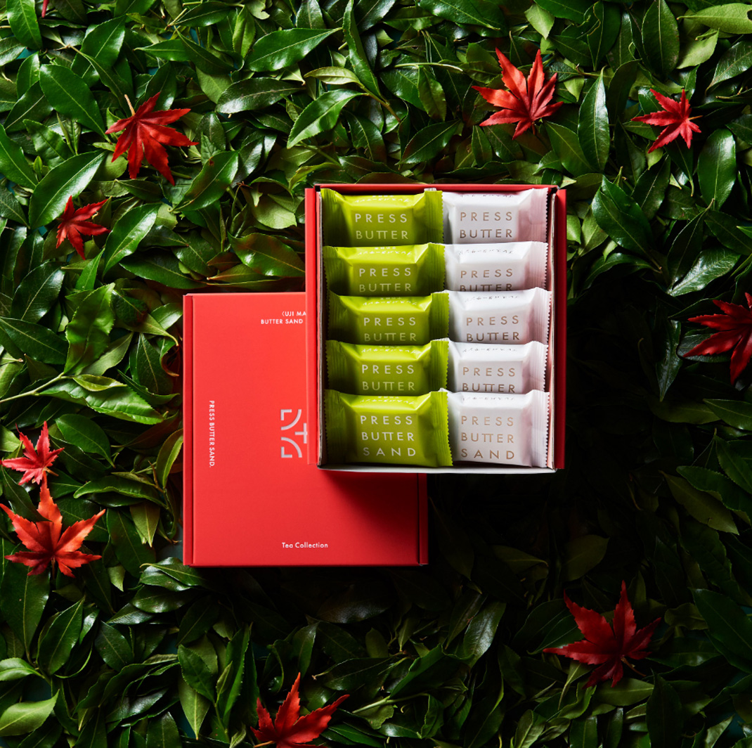 PRESS BUTTER SAND 茶系列包装设计 日本 茶 包装设计 摄影 礼盒 logo设计 vi设计 空间设计