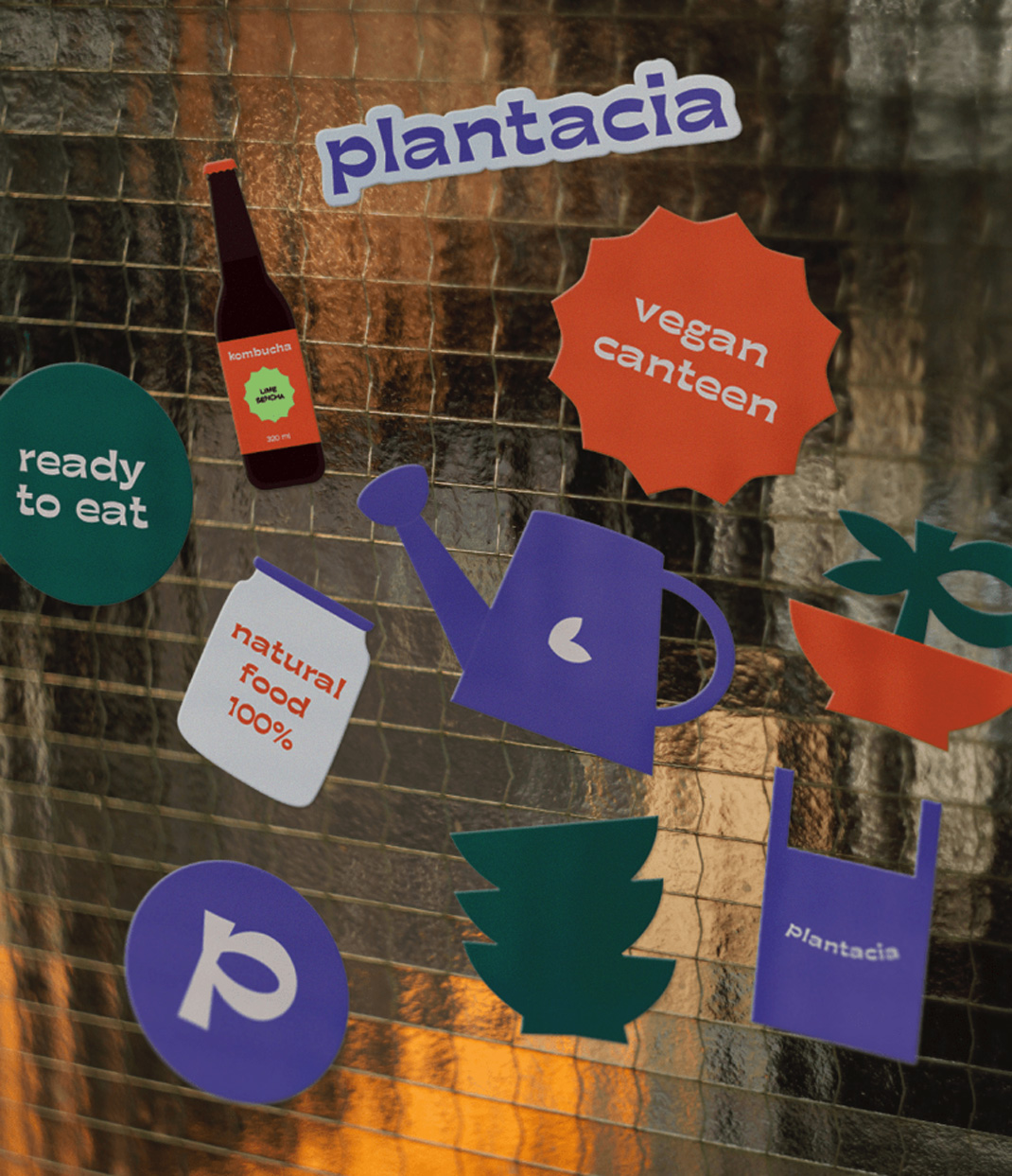 纯素食堂Plantacia 乌克兰 基辅 素食主义 菜单 插图设计 海报设计 logo设计 vi设计 空间设计