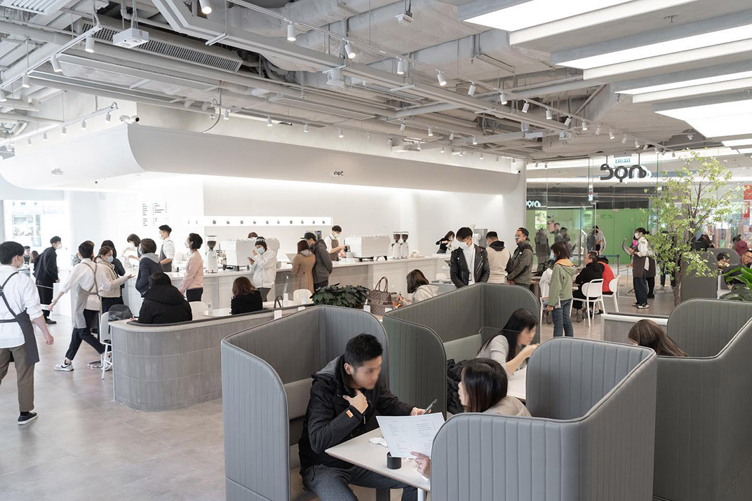咖啡店NOC Roastery 香港 咖啡店 白色空间 logo设计 vi设计 空间设计