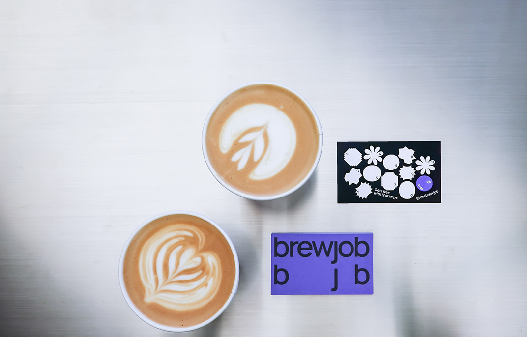 咖啡店brewjob 香港 咖啡店 图形设计 插画设计 天星小轮 商标 logo设计 vi设计 空间设计