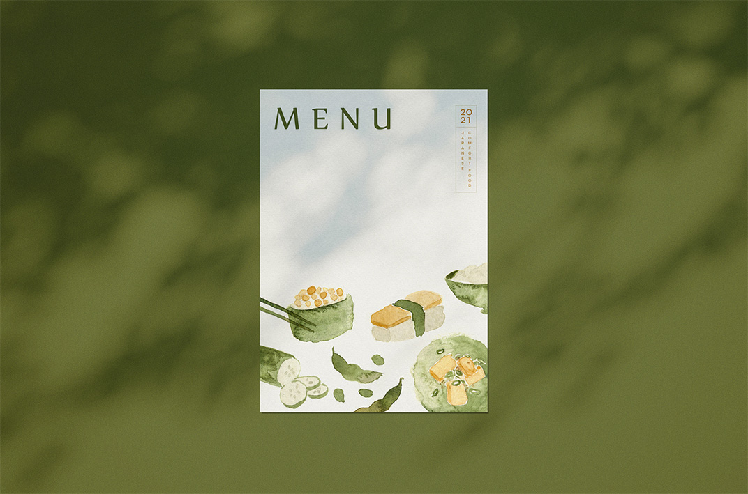 日本料理舒适食品Kaiteki 意大利 日本 料理 插画设计 插图设计 菜单 logo设计 vi设计 空间设计