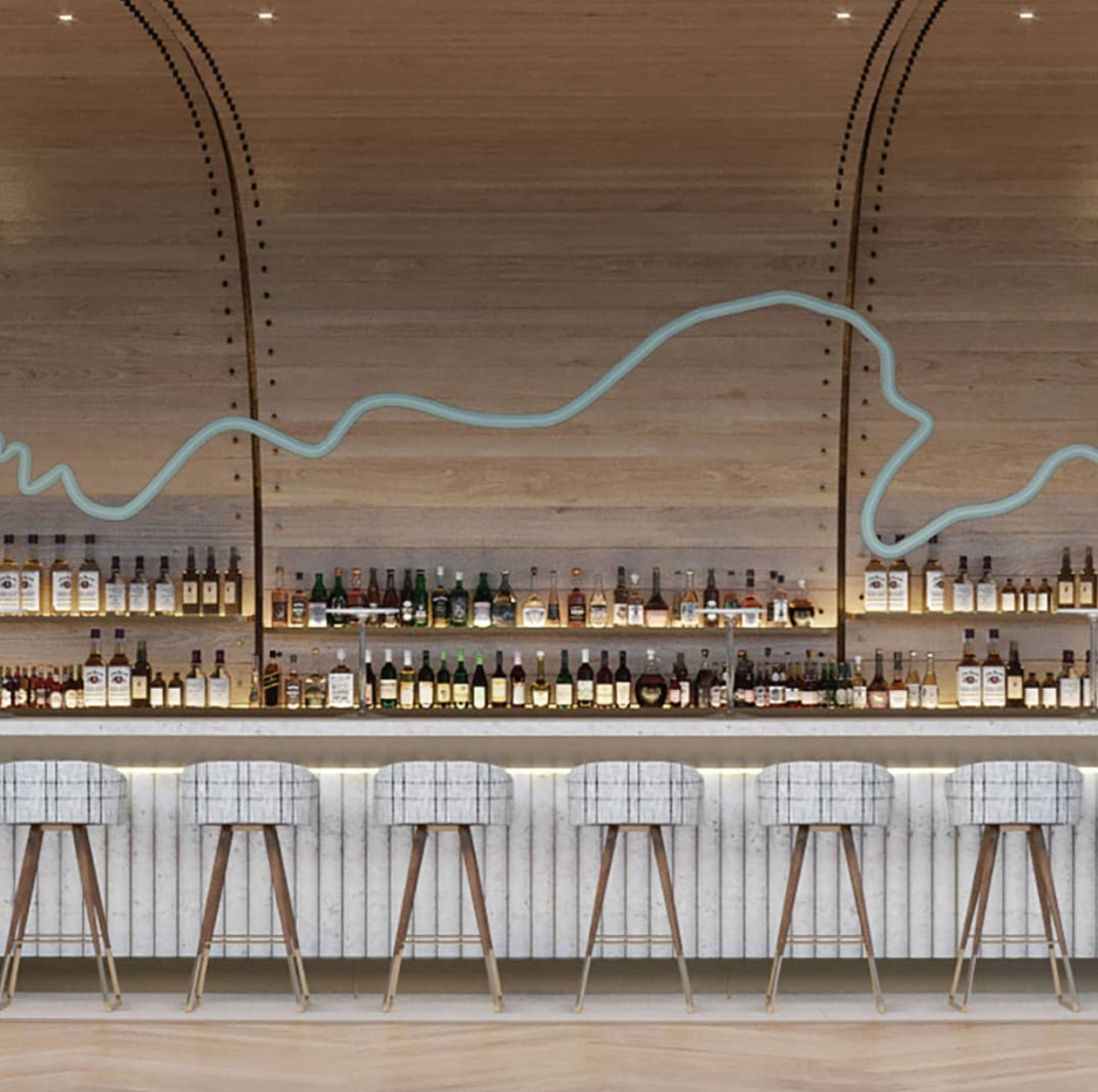酒吧餐厅Drift Halifax 加拿大 酒吧 金属 橡木 现代 logo设计 vi设计 空间设计