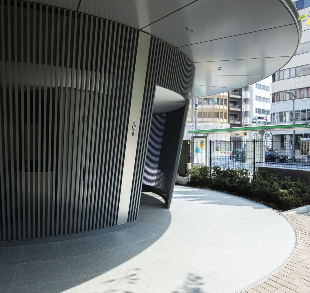 日本 公共厕所 白色 建筑师 透明 公共空间 手绘 概念图