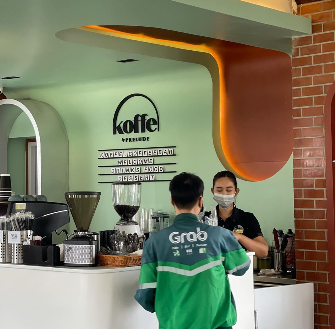 咖啡馆koffe.coffeebar 泰国 咖啡馆 红砖 旋转楼梯 logo设计 vi设计 空间设计