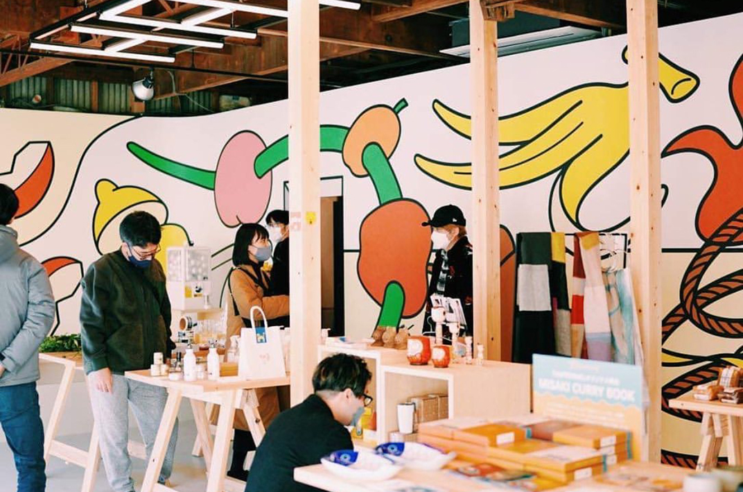 插画空间礼品店 日本 礼品店 手绘插画 壁画 图形 塑料袋 logo设计 vi设计 空间设计