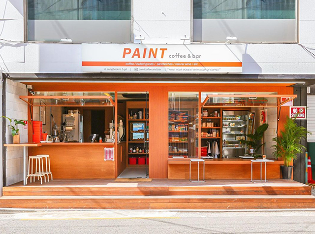 咖啡馆paint coffee & bar，韩国