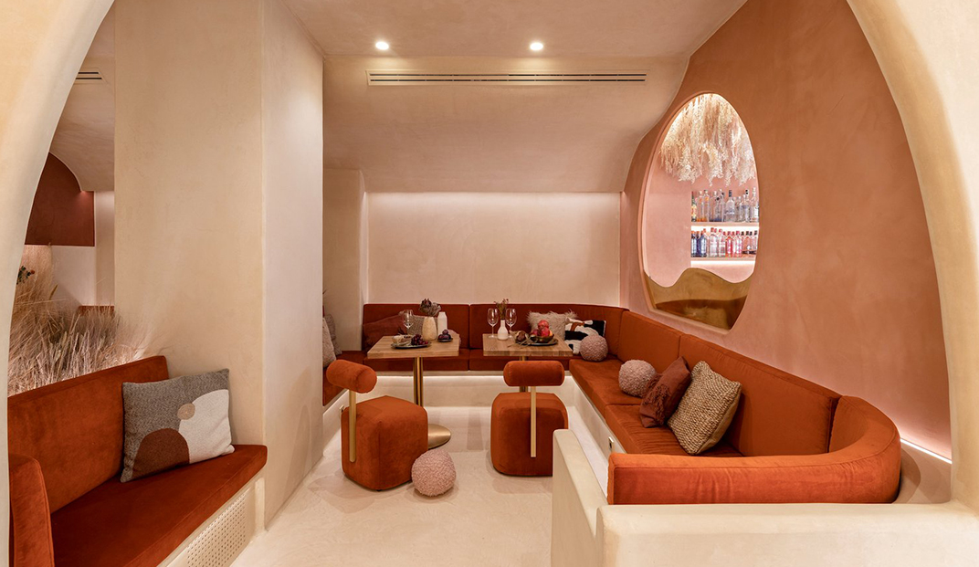 几何图形元素餐厅Living Bakkali，西班牙