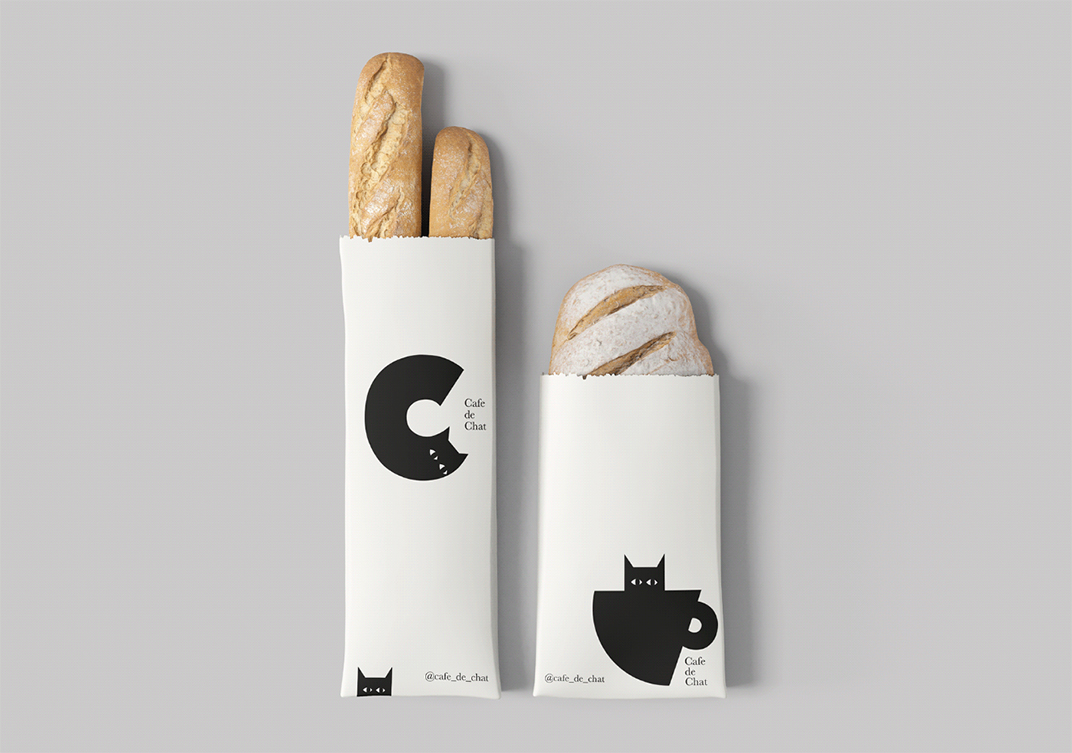 猫咖啡馆Cafe de Chat 俄罗斯联邦 莫斯科 咖啡店 猫 插图设计 logo设计 vi设计 空间设计