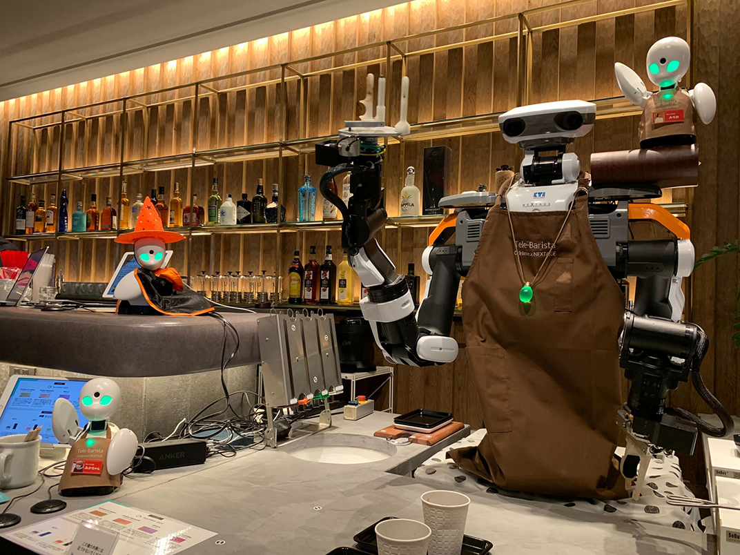 交替机器人咖啡馆dawncafe2021 日本 咖啡馆 机器人 酒柜 logo设计 vi设计 空间设计