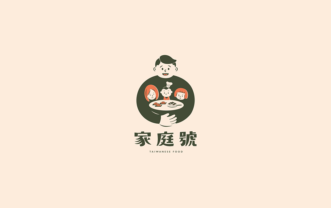 家庭号 标志与识别设计 台湾 小吃 字体设计 logo设计 插图设计 手绘设计 logo设计 vi设计 空间设计