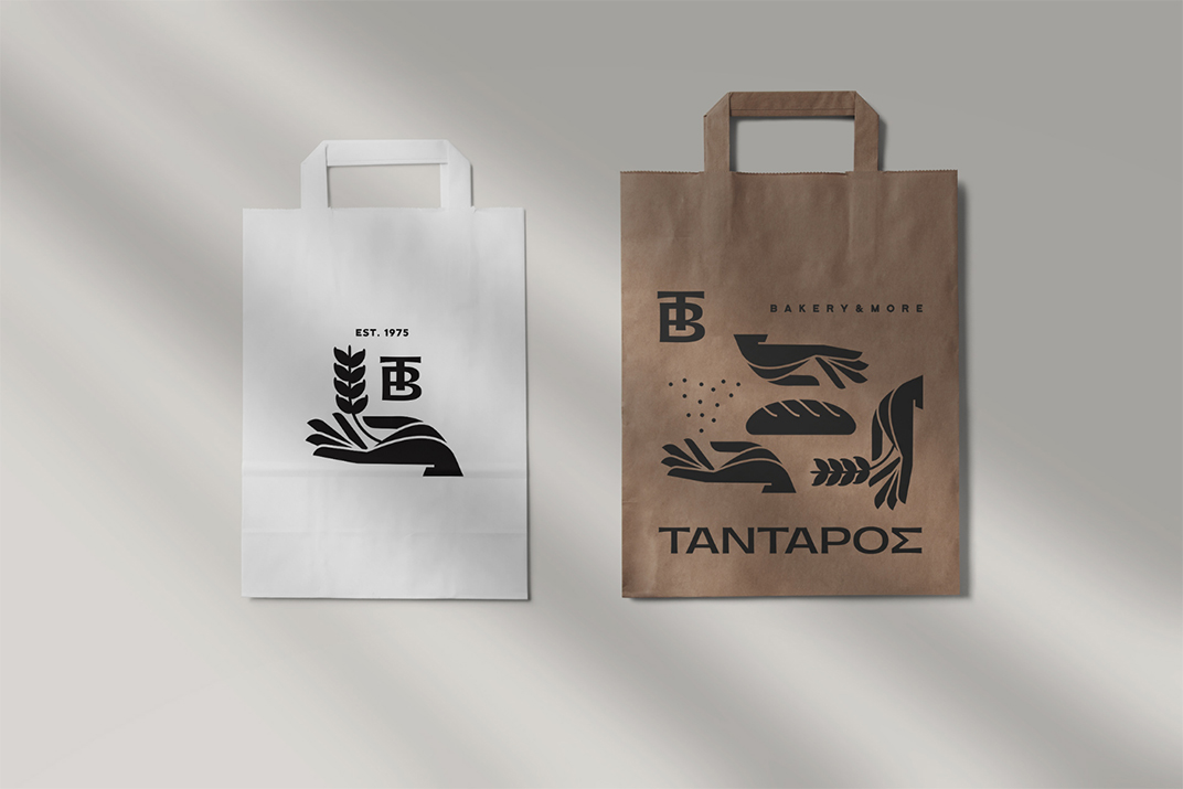手插图概念面包店Tantaros Bakery 希腊 面包店 手 插图 插画 包装设计 logo设计 vi设计 空间设计