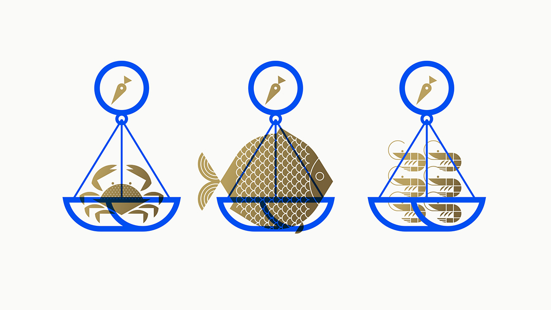 胖乎乎的鱼Chubby Fish 美国 海鲜 鱼 虾 插图设计 图形设计 logo设计 vi设计 空间设计
