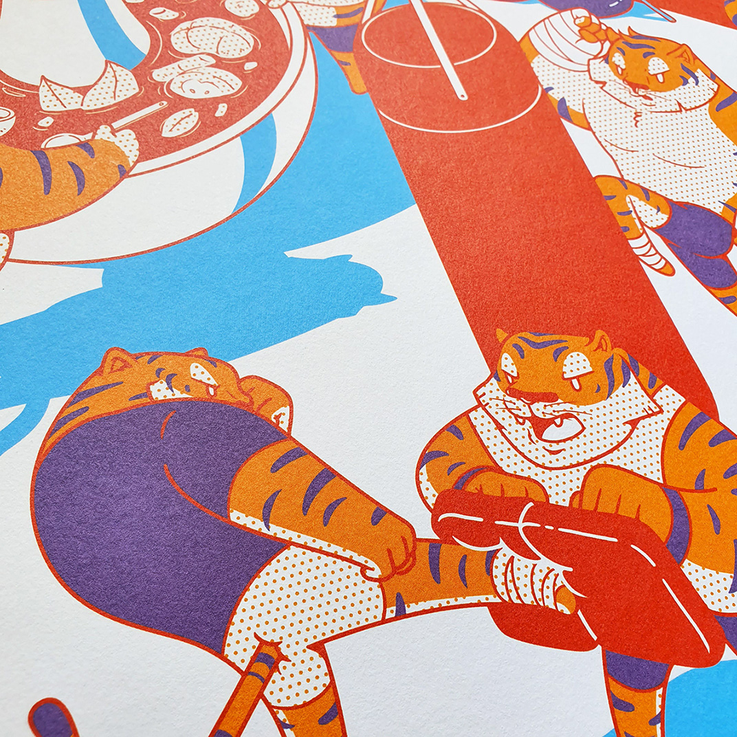 老虎都与泰国元素有关的设计 泰国 插画设计 老虎 动物 泰拳 logo设计 vi设计 空间设计