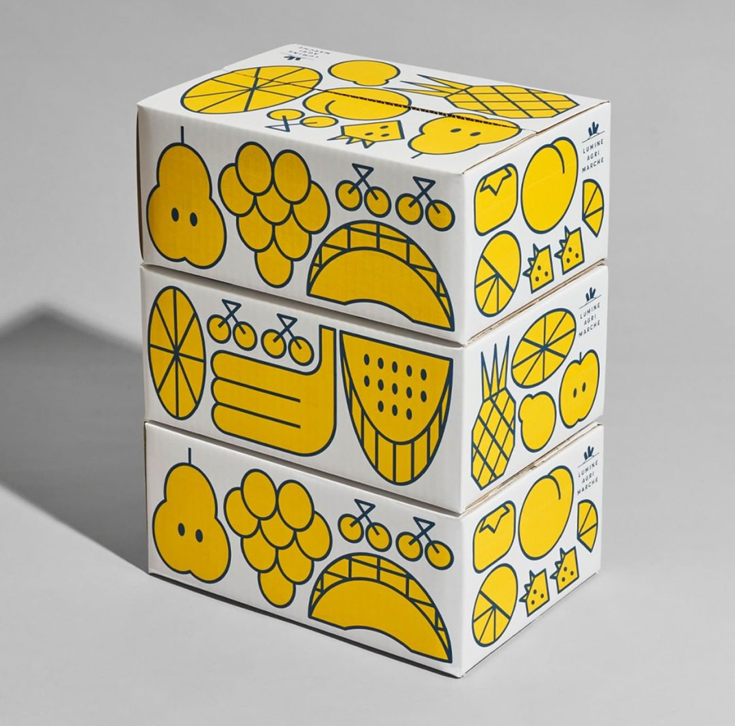 可爱插图水果包装设计 日本 包装设计 插图设计 水果 黄色 logo设计 vi设计 空间设计