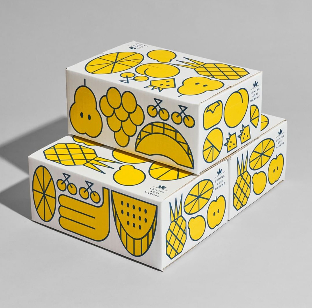 可爱插图水果包装设计 日本 包装设计 插图设计 水果 黄色 logo设计 vi设计 空间设计