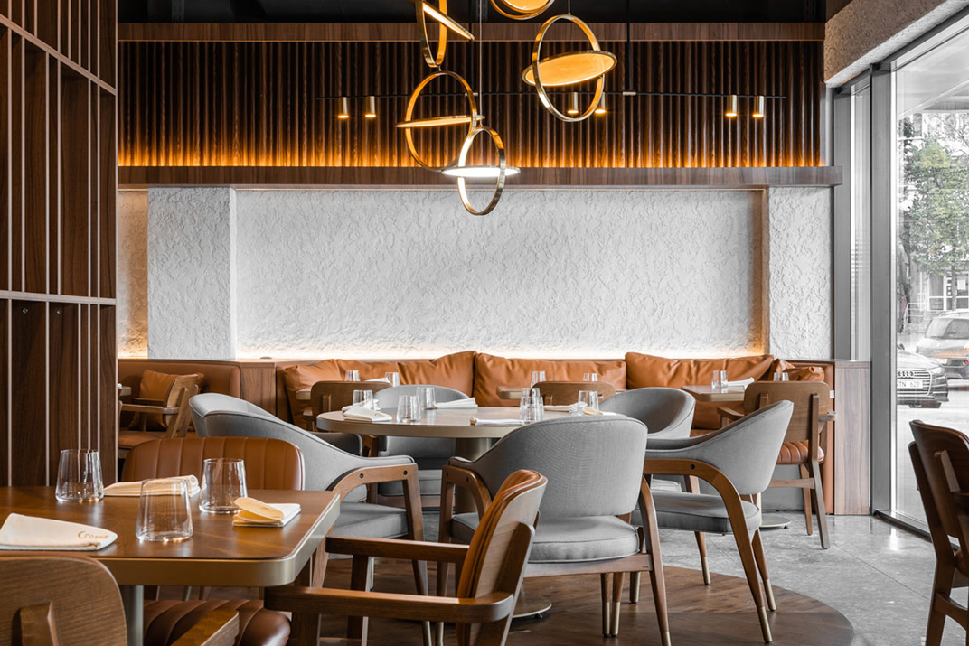 上海 简餐餐厅Cohya_cafe 摩尔多瓦 简餐 酒吧 棕色 胡桃木 石材 logo设计 vi设计 空间设计