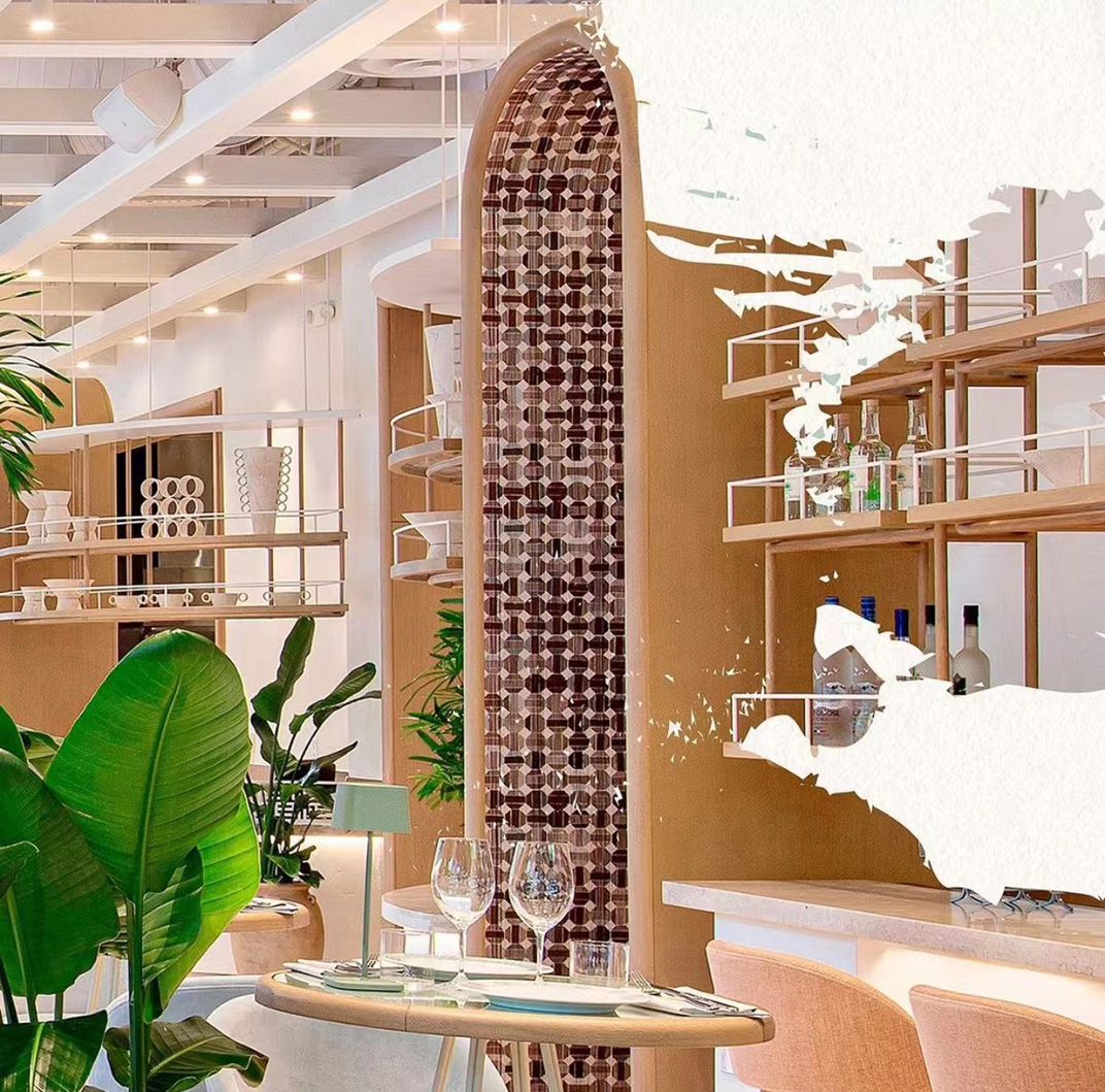现代黎巴嫩美食餐厅AmalMiami 美国 上海 融合餐厅 金属 绿植 logo设计 vi设计 空间设计
