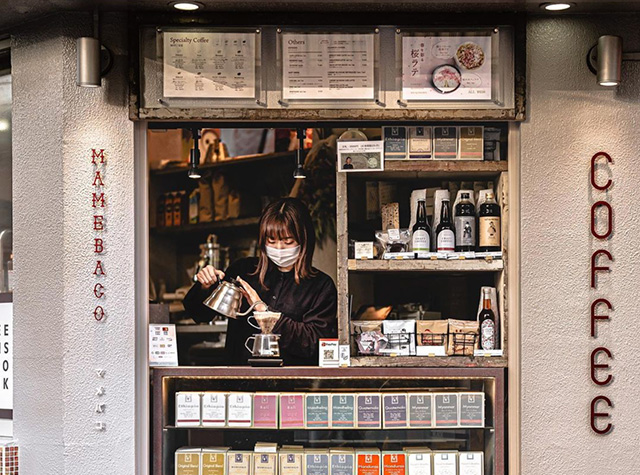 橱窗式咖啡店Mamebaco，日本，东京