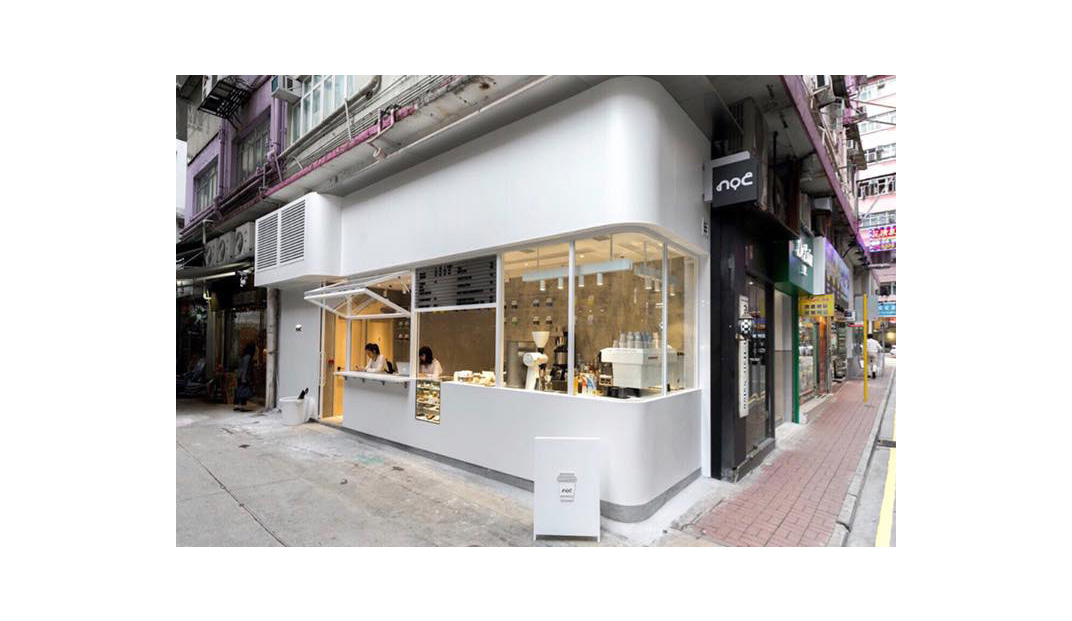 咖啡馆NOC Wanchai West 香港 上海 咖啡馆 白色 袖珍店 logo设计 vi设计 空间设计