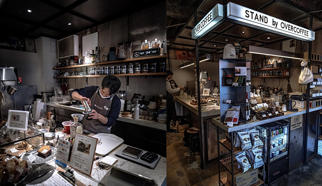 货架满满的咖啡店空间，日本