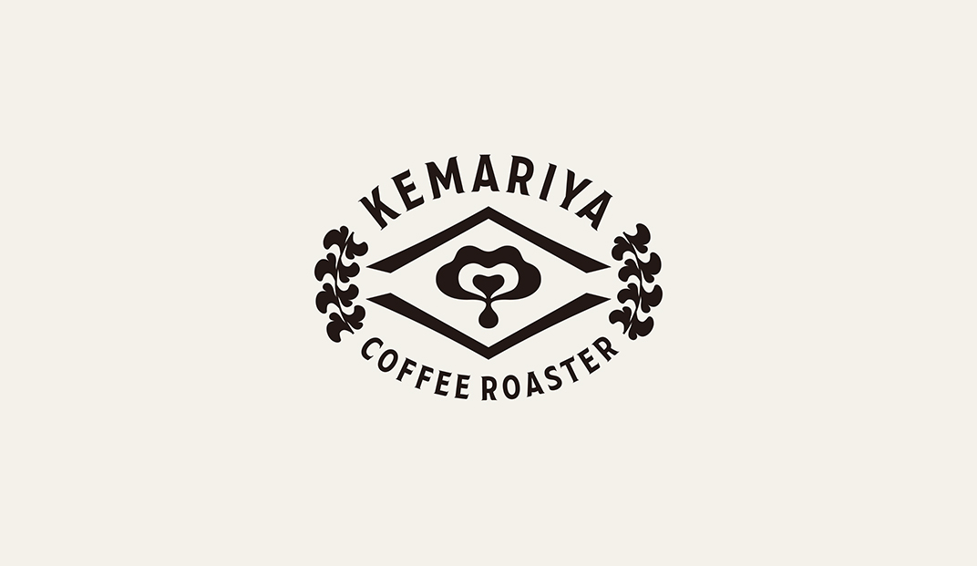 咖啡烤星KEMARIYA标志和包装设计，日本