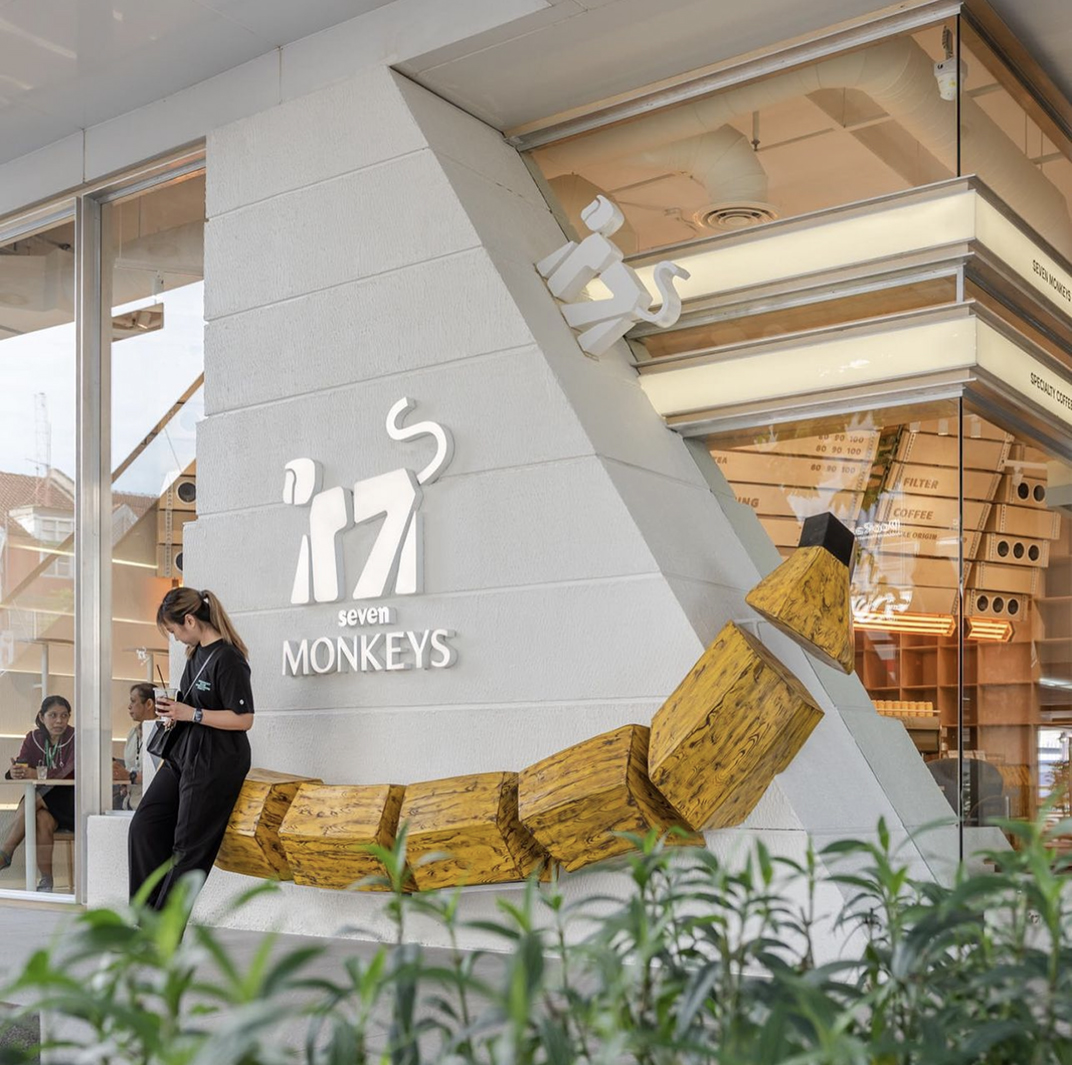 七只猴子咖啡7MONKEYS COFFEE 泰国 成都 北京 上海 珠海 广州 武汉 杭州 佛山 香港 澳门 logo设计 vi设计 空间设计