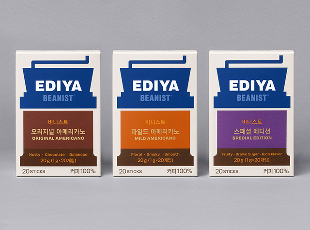 韩国代表性的咖啡品牌EDIYA包装设计 | Designer by Studio fnt