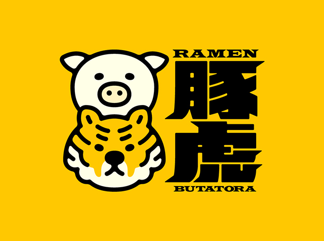 动物插图元素拉面馆logo设计，日本 | Designed by Masayuki佐藤