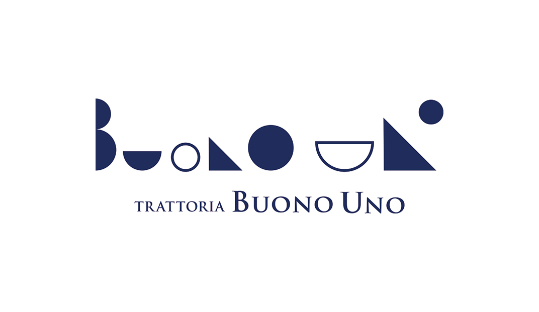 TRATTORIA BUONO UNO 视觉logo设计，日本