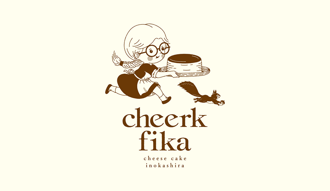 人物插画风格cheerk fika咖啡店logo设计 日本  深圳 北京 上海 广州 武汉 餐饮商业空间 logo设计 vi设计 空间设计