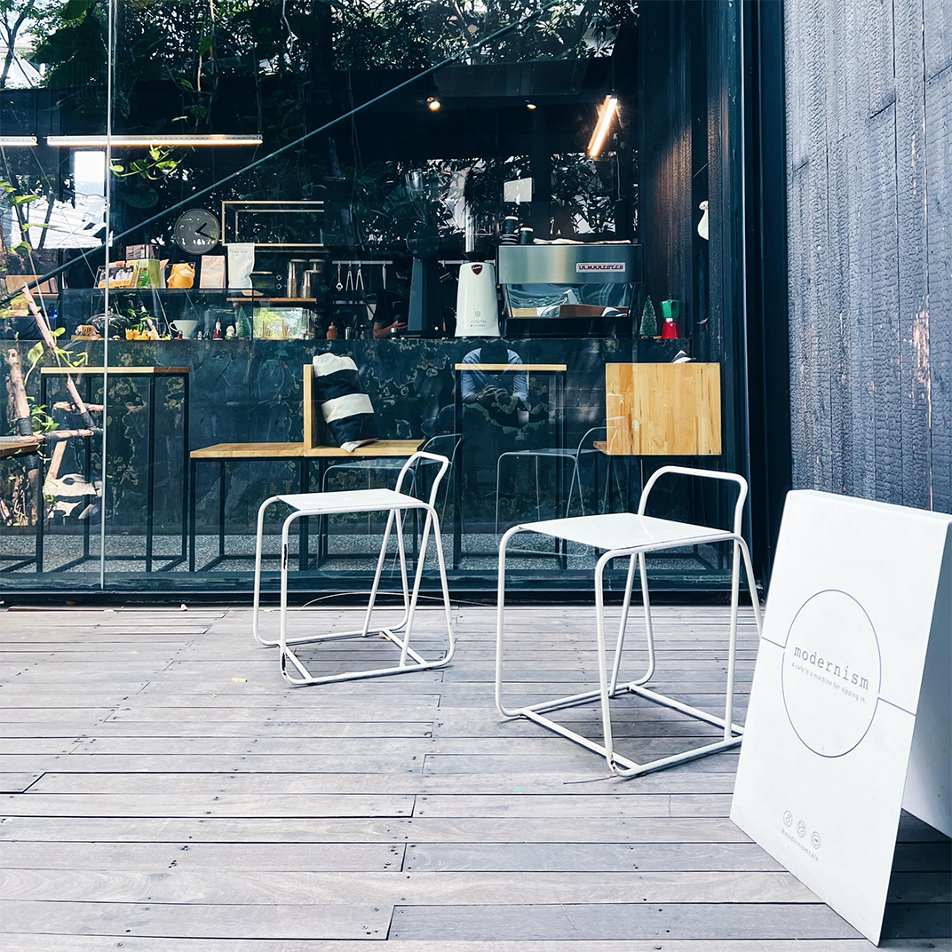 一家以现代建筑师和建筑为灵感的咖啡馆 泰国 曼谷 深圳 北京 上海 广州 武汉 餐饮商业空间 logo设计 vi设计 空间设计