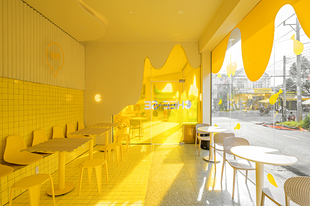 超可爱的餐厅灵感来自一层融化的奶酪 越南 北京 深圳 上海 北京 广州 武汉 咖啡店 餐饮商业 logo设计 vi设计 空间设计