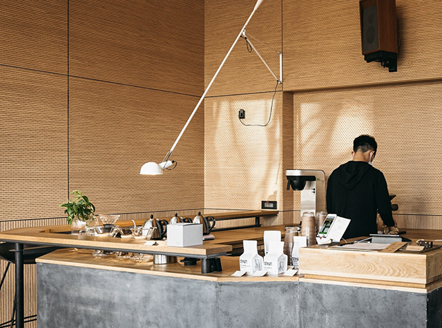 浅木色咖啡馆，带来的清新气息，韩国，釜山