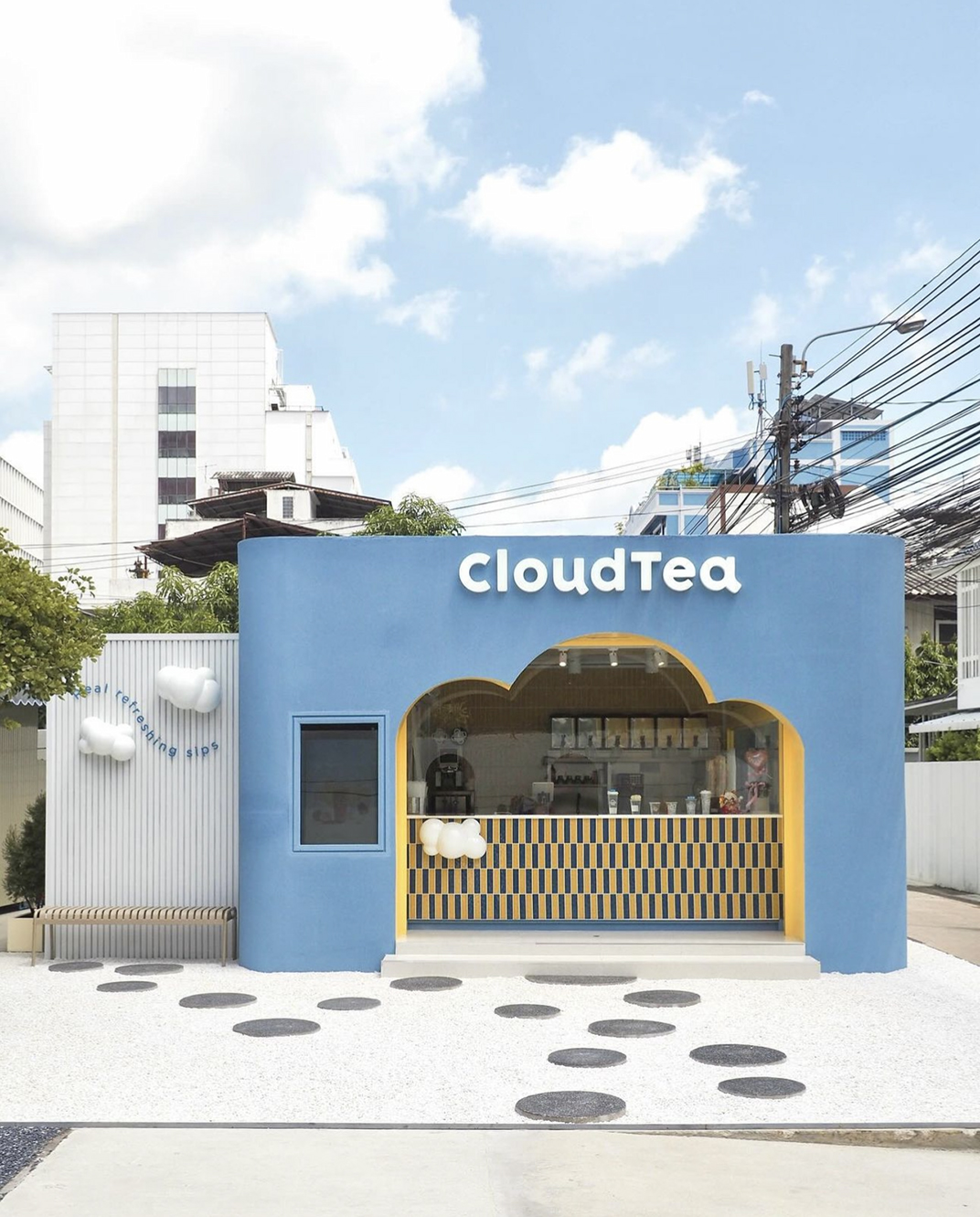 清新风格法式面包店cloudtea 泰国 深圳 珠海 东莞 广州 上海 咖啡店 门头设计 vi设计 空间设计