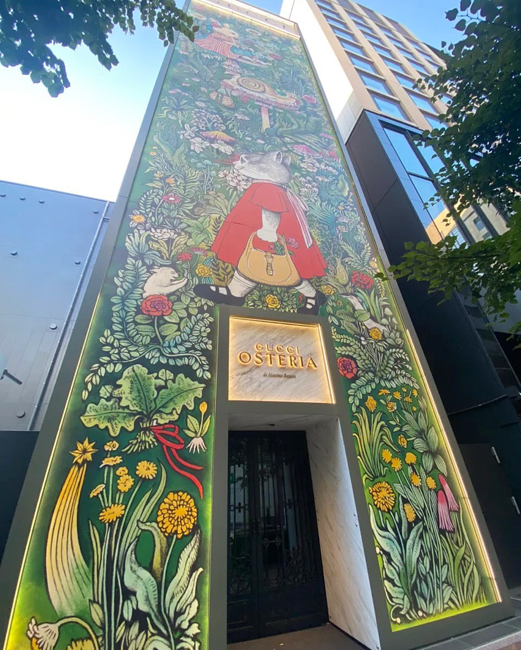 Gucci插画风格店面门头设计 招牌设计 咖啡店 酒馆 零售空间 空间设计 vi设计 上海 北京 杭州 成都